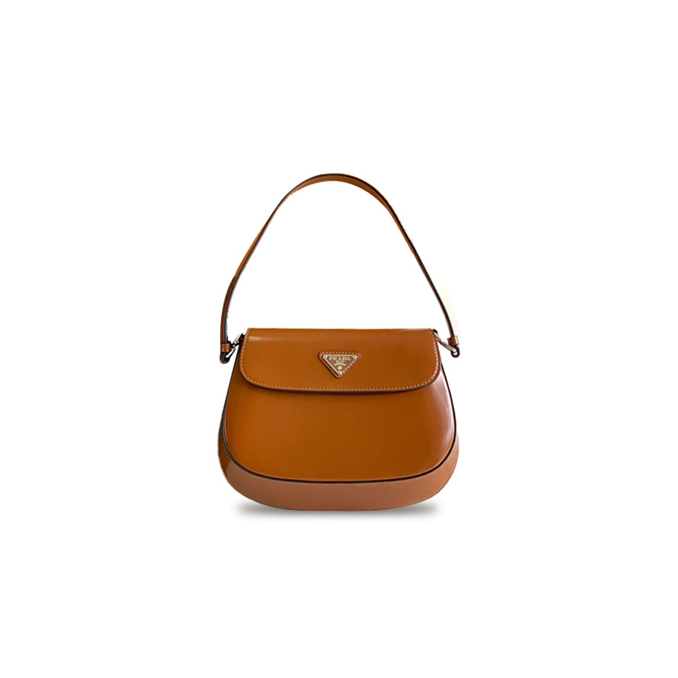 PRADA SMALL PRADA CLEO BRUSHED LEATHER SHOULDER BAG WITH FLAP 1BD311  (22*15.5*4cm)
